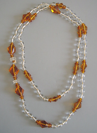 BEADS faceted topaz colored and clear