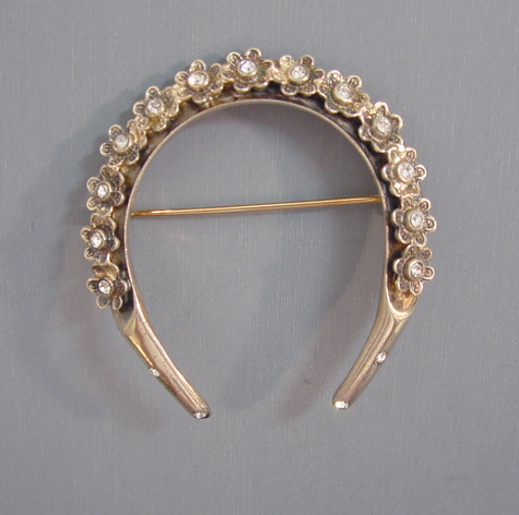 CASTLECLIFF sterling horseshoe brooch