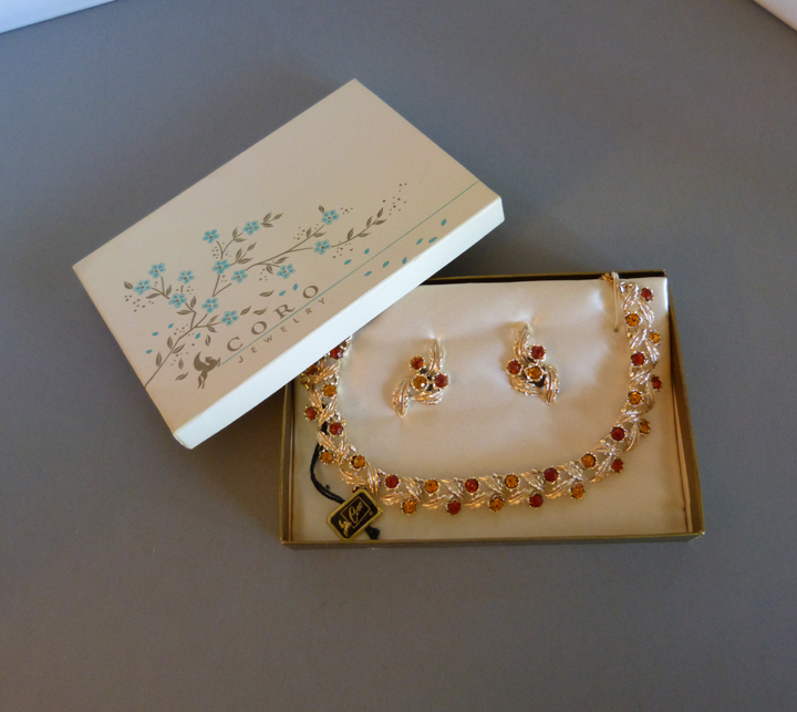 CORO beautifully boxed set of necklace & earrings