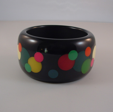 DOMBEK bakelite chunky bangle with dots