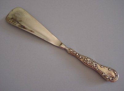 GORHAM sterling shoe horn with roses