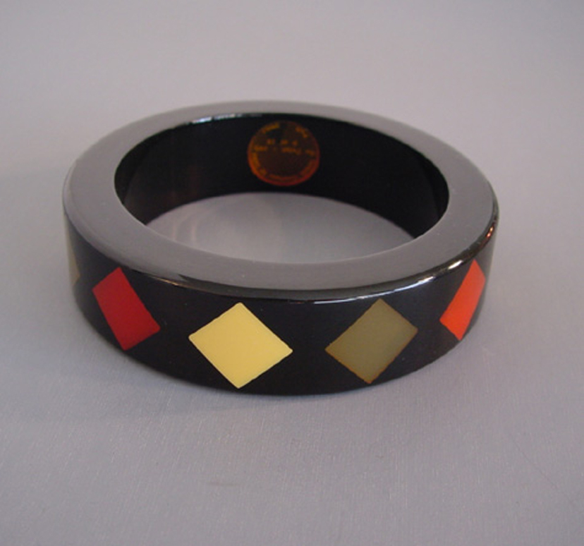 LAINS bakelite “On Point 5 of 16 Fall 2001” bangle bracelet