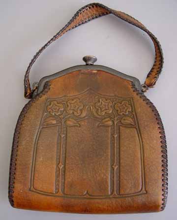 ARTS & Crafts leather purse, 1930