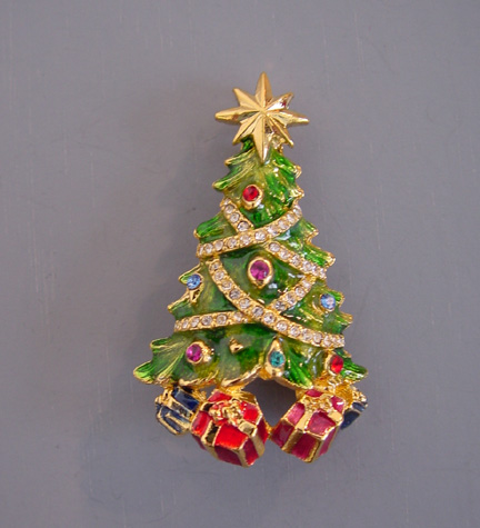 RADKO Christopher Radko Christmas tree pin