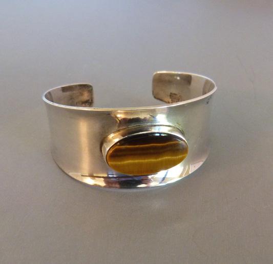 NE FROM Denmark  Scandinavian sterling bracelet with a tiger eye