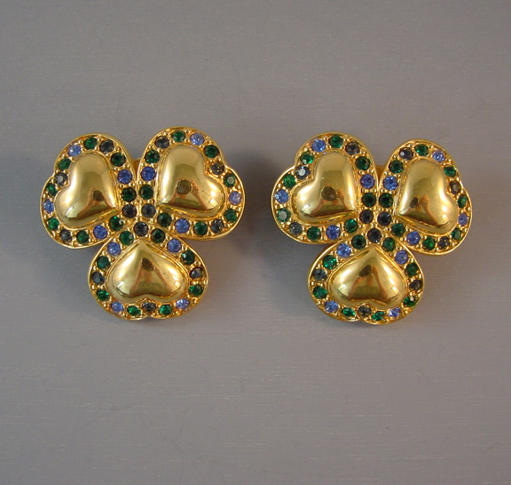 SWAROVSKI earrings in the shape of shamrocks