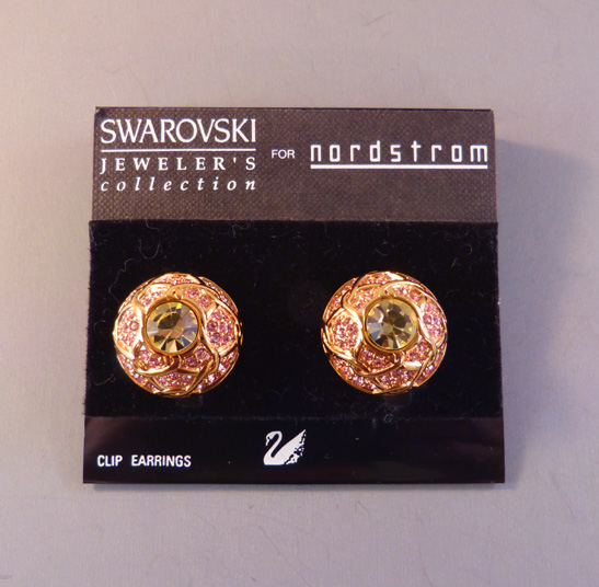 SWAROVSKI Jeweler’s Collection pink & jonquil earrings