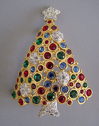 SWAROVSKI 1999 Christmas tree brooch