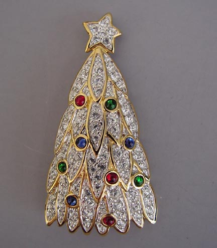 SWAROVSKI Christmas tree brooch 1998 Nordstrom