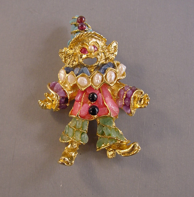 SWOBODA clown brooch