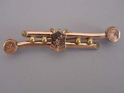 VICTORIAN gold filled sweetheart brooch