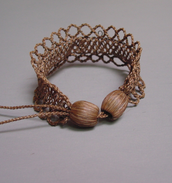 VICTORIAN brown woven hair bracelet Morning Glory Jewelry & Antiques