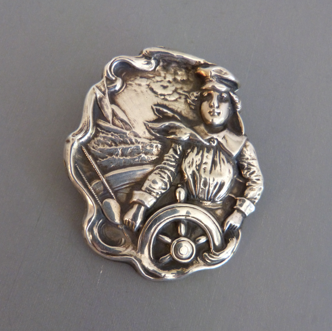 VICTORIAN sterling brooch of a sailor standing
