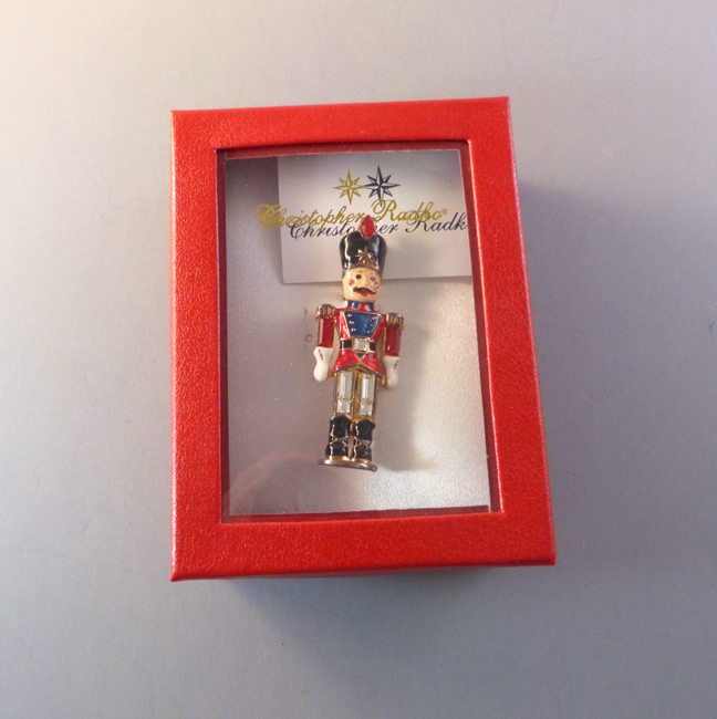 RADKO Christopher Radko toy soldier brooch