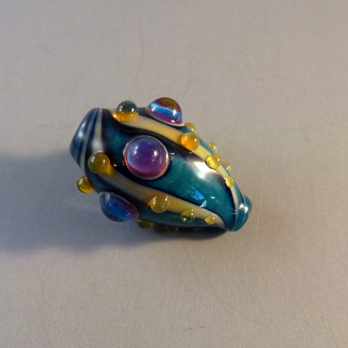GLASS hand blown glass bead in the most amazing colors
