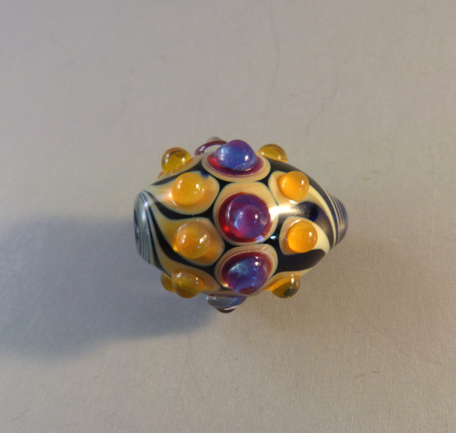 GLASS hand blown bead in the most amazing colors