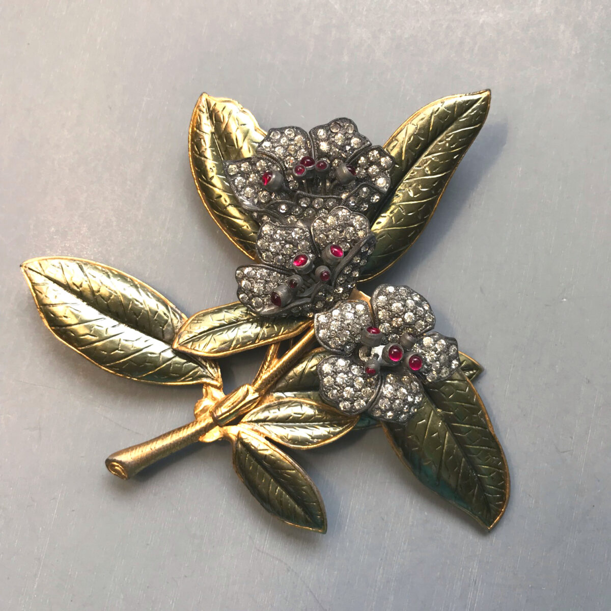 RUTH KAMKE designed very rare flower fur clip along with the design drawing